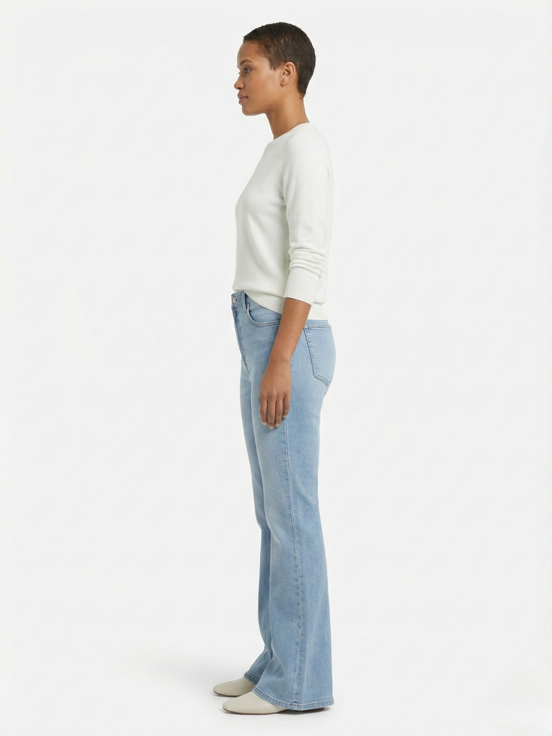 Light Blue Bootcut High-Rise Jeans