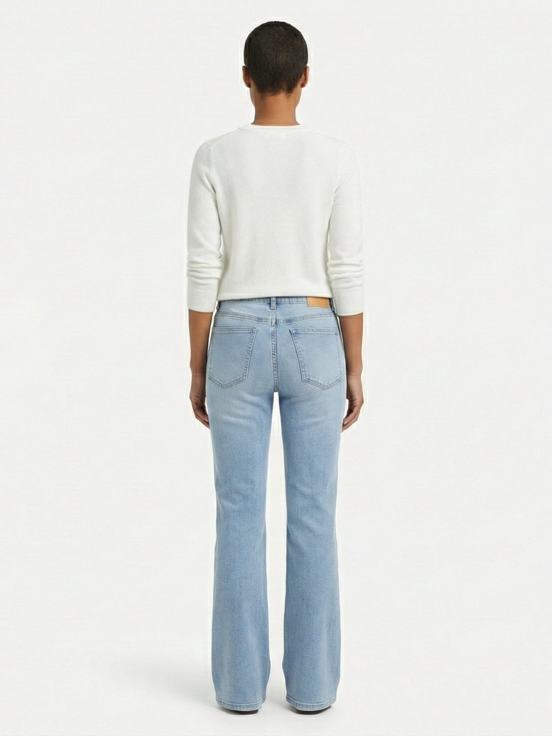 Light Blue Bootcut High-Rise Jeans