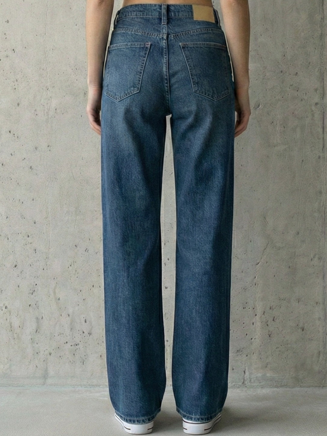 Premium light blue straight-fit denim jeans for women
