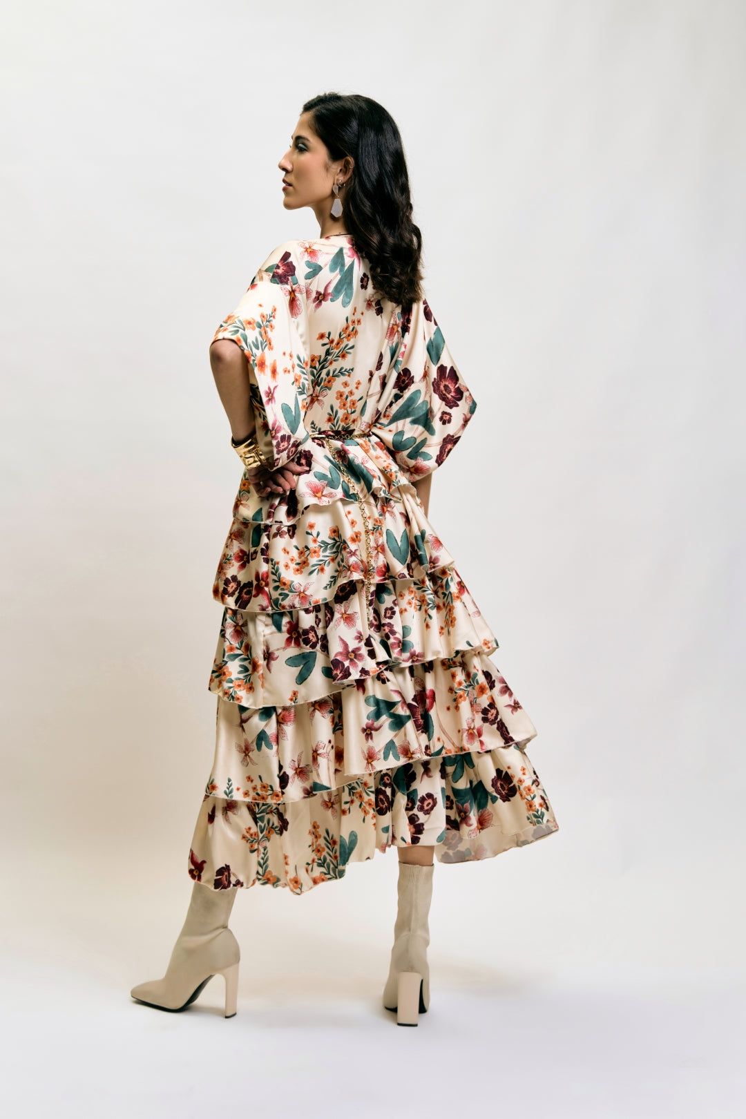 Women’s floral tier dress