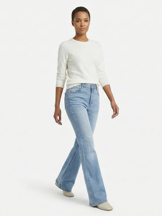 Light Blue Bootcut High-Rise Jeans