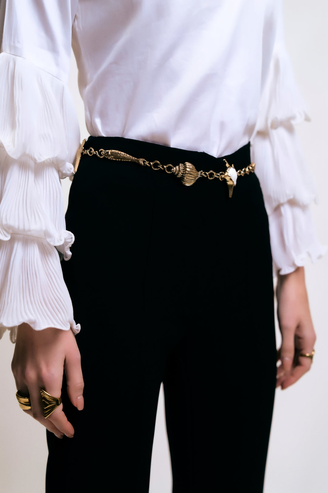 Flare Trousers with Front Seam